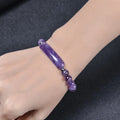 Charming Natural Amethyst Rose Clear Quartz Black Agate Ready Made Anxiety Relief Crystal Stone Beads Bracelets Handmade Jewelry