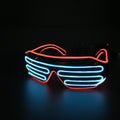 EL Wire Glasses LED Shutter Shades Neon Rave Sunglasses For Concert DJ Night Club Music Festival Party Supplies Wholesale