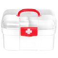 EVERSMILY 8.46 Inch Clear Plastic Portable Storage Box Multipurpose Organizer First Aid Kit Portable Storage Cases