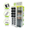 2025 Shopping Mall Mobile Phone Accessory Display Stand Hot Sale Acrylic Display Rack With Charger Adapter USB Cable Car Charger