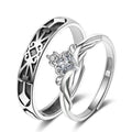 Prince and Knight Design Couple Rings in Sterling Silver 925 Fine Jewelry for Lovers
