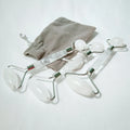 DIY Anti Aging Facial Natural Gua Sha Genuine Clear Quartz Facial Roller
