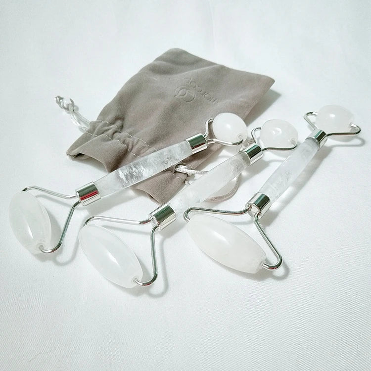 DIY Anti Aging Facial Natural Gua Sha Genuine Clear Quartz Facial Roller