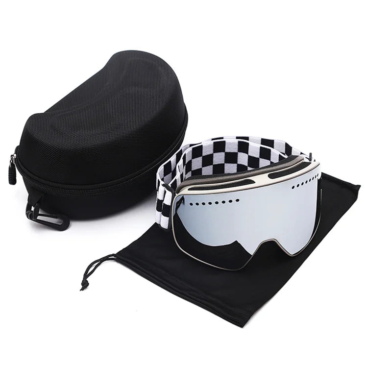Wholesale Adult Anti-fog Hot Sale Custom logo Magnetic Snow Boarding Ski Goggles Snowboard Googles Sport Glasses