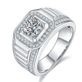 New Hip Hop VVS Moissanite Men Ring 925 Silver for Men Diamond Moissanite Engagement Ring