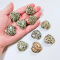 Huiying Wholesale Best Quality Crystal Puffy Dalmatian Jasper Heart Wholesale Crafts