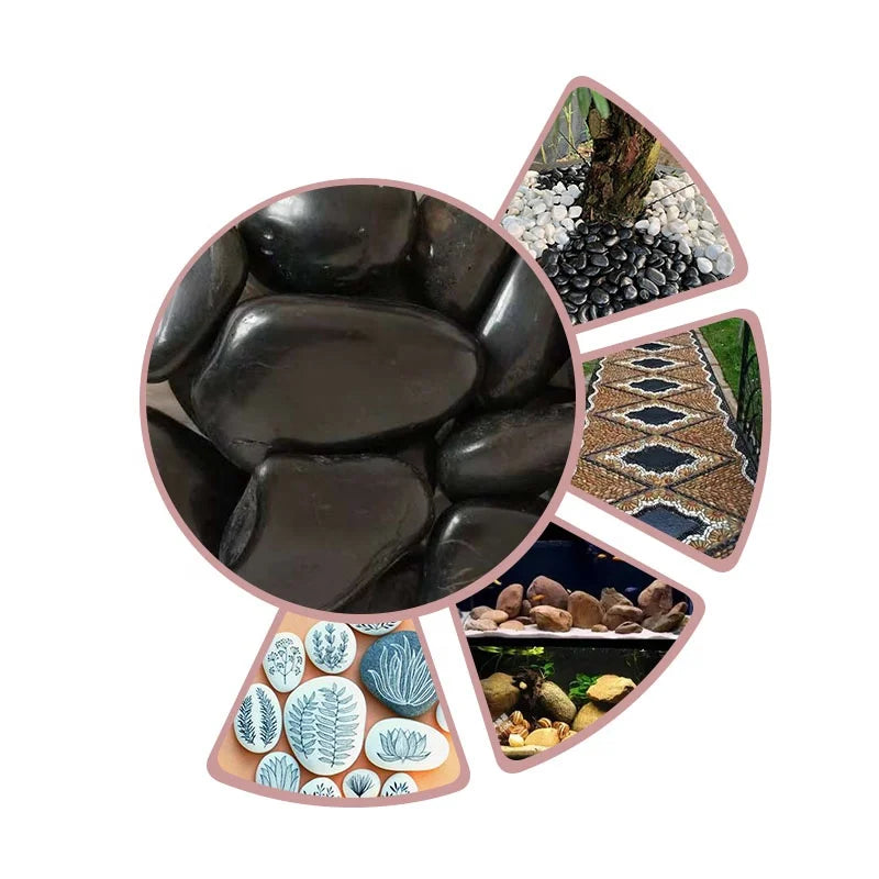 Manufacturers Sale Colored Polished Pebbles Garden Yard Polishing StoneFish tank Landscaping StoneRed Yellow Black White