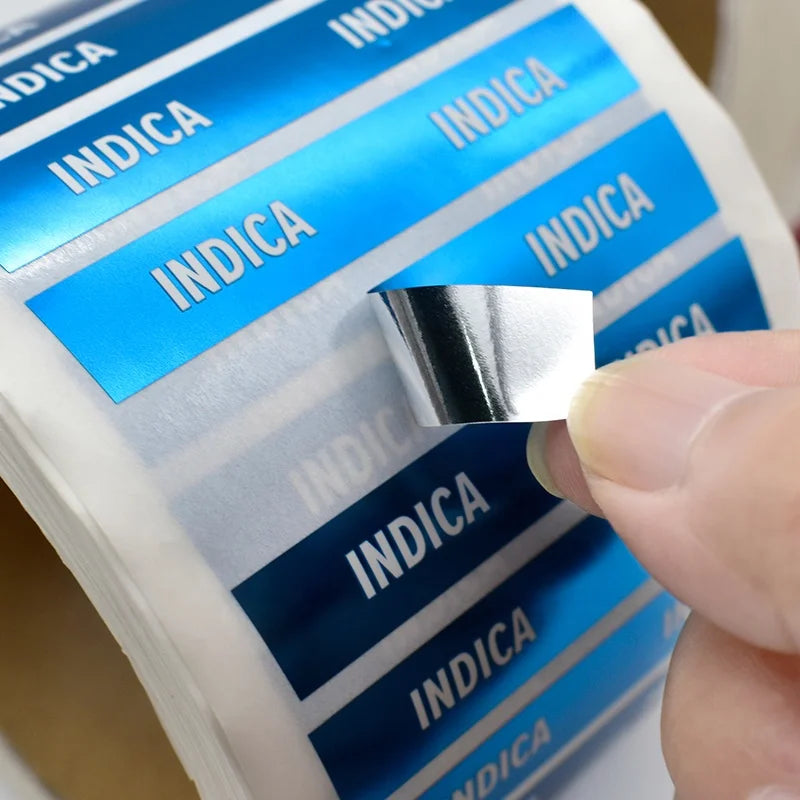 2024 OEM Custom logo Label Roll Adhesive Waterproof Vinyl Plain Holographic Stickers