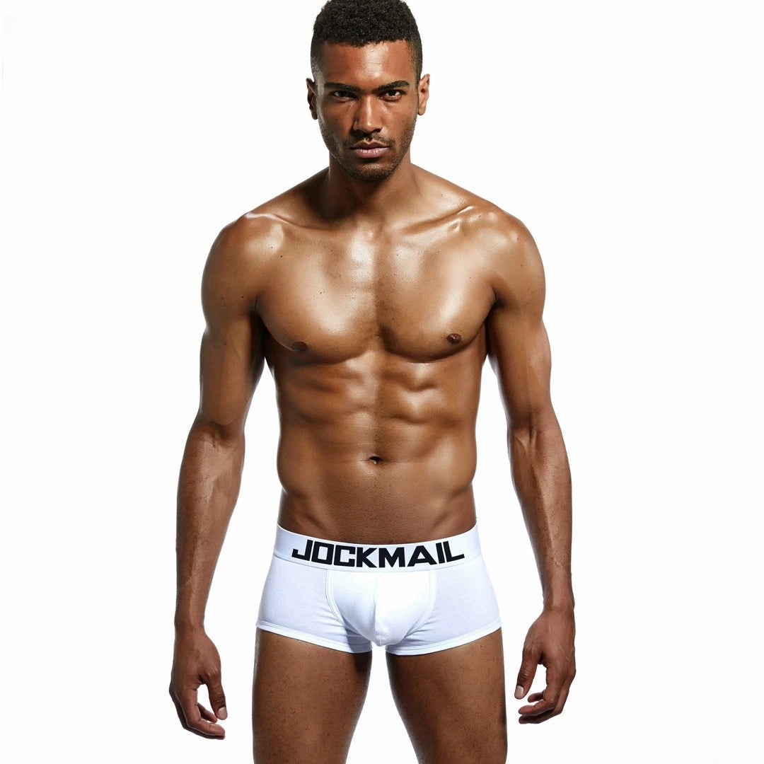 High-end Quality Men's Combed Cotton Breathable Boxers Briefs Custom logo Sports Fitness Absorb Sweat Underwear