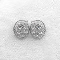 Sterling Silver 3*3mm Semi Mount Stud Earrings Empty Support Blank Claws Setting S925 Mountain Base Without Stone for DIY Inlay