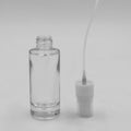 30ml 50ml 100ml Round Cylinder Perfume Glass Screw Bottle with Pump Spray Cap Screen Printing Carton