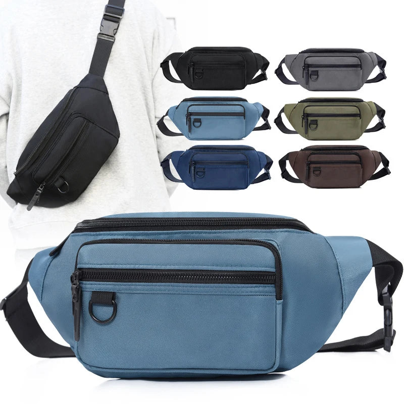 Oxford Men's Crossbody Bags Chest Pack Fashion Single Shoulder Bags Trending Fanny Pack Sling Backpack Sport Travel Waist Bags