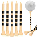 Durable Stable Bamboo Golf Tees Colorful Stripes Graduated Scales Sizes Custom Logo Available Clear Polybag Packing Factory