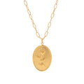 Romantic Rose Pendant Necklace for Lady PVD Gold Plated Stainless Steel Necklace Stocks Selling Fashionable Pendant Jewelry
