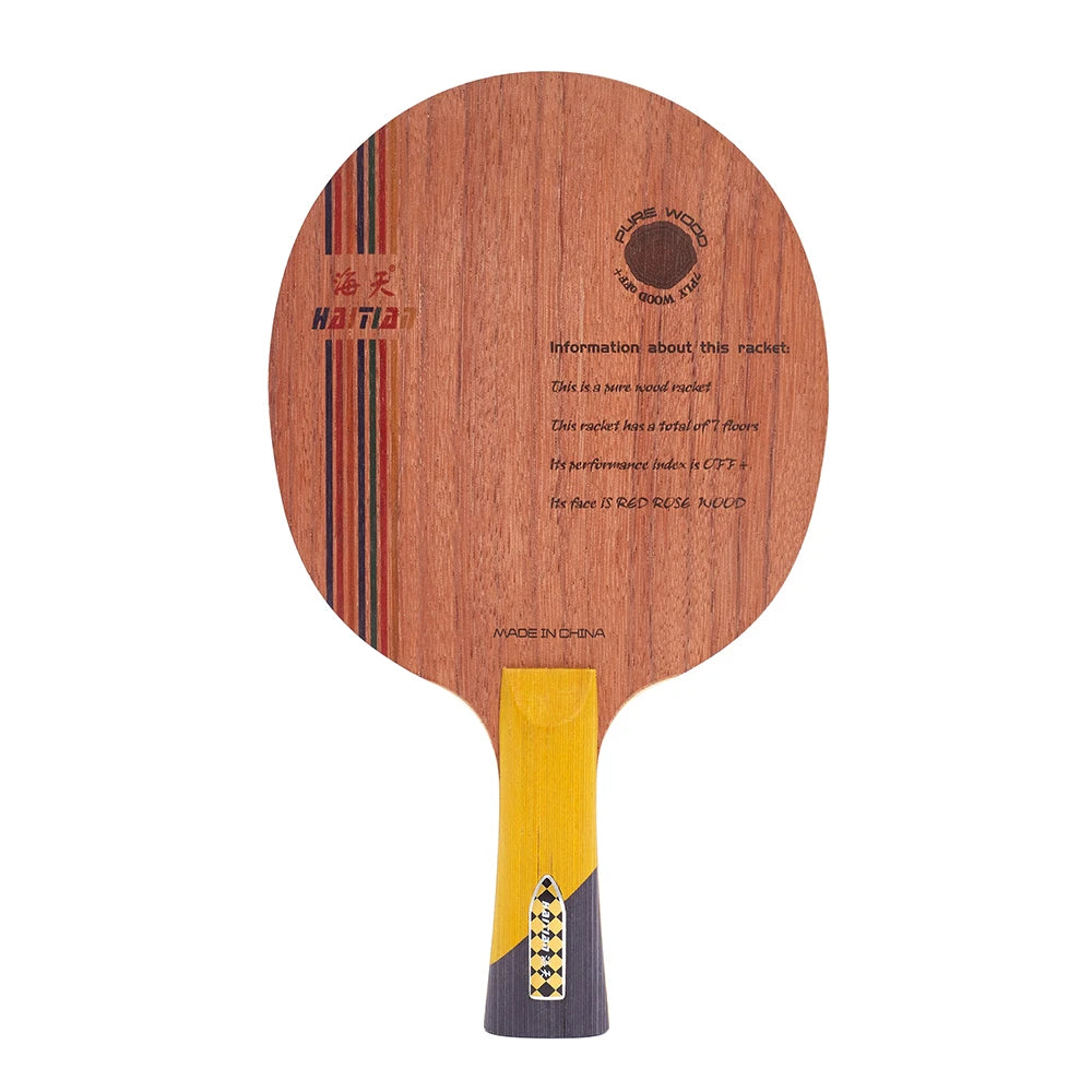 Custom 7 Ply Classic Ayous Wood Red Rose Table Tennis Blade