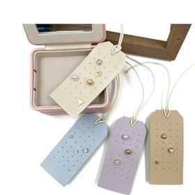 PU Leather Earring Jewelry Storage Booklet Portable Earrings Display Holder Earring Showcas