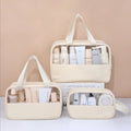 New Woman clear PVC Makeup Handbag Female Fashion Transparent Cosmetic Bag Travel Bathroom Toiletry Bag Wholesale