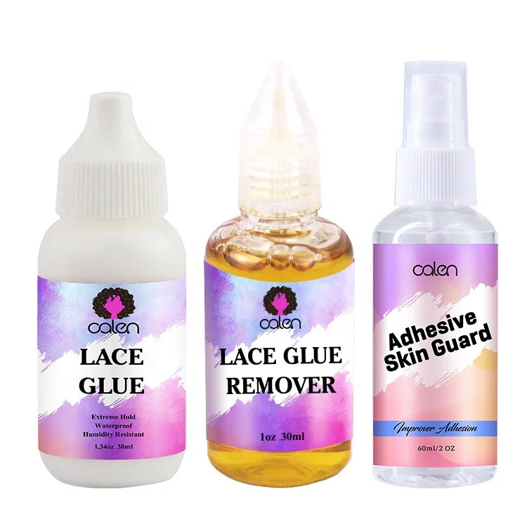 Private Label  1.3oz Adhesive Wig Glue 2oz Skin Guard 1oz Glue Remover Hair System Kit