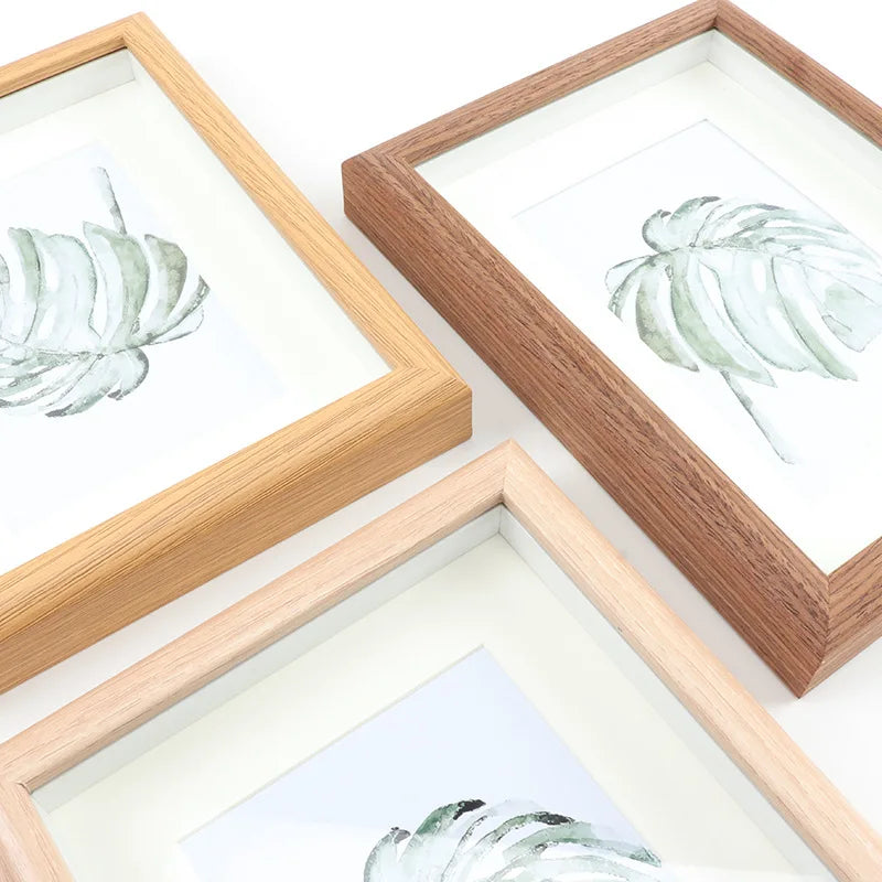 Hot Selling Depth 1.5CM 5x7 "6x8" 8x8 "8x10"10x10" A3 A4 Creative Photo Wall Wooden Picture Frame Shadow Box Frames