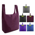 Wholesale Portable 33cm 210d Oxford Custom Thank You Shopping Tote Bag Foldable Promotional Grocery Bag