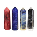 Healing Crystal Wands Prism Pointed Meditation Reiki Stone for Home Office Desk Decor Facet Tumbled Stone