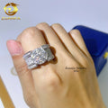 Factory Price 925 Sterling Silver Custom Hip Hop Moissanite Diamond Iced Out Engagement Rings for Men