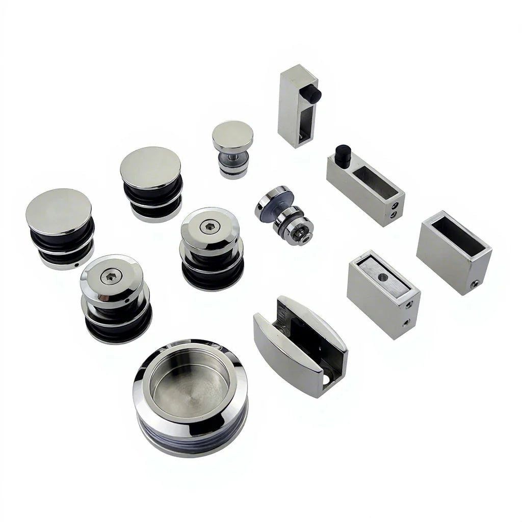 Sliding Door Track Hardware Kit Glass Sliding Door Fittings Bathroom Glass System Hardware for Shower Room