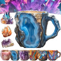 Wholesale New Design Colorful Imitated Mineral Crystal Coffee Mugs Resin Cups Special with Handle for Drinking Tea Home Office