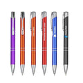 New Business Metal Ballpoint Pen 1.0mm Slim Quality Giveaway Gifts Office Advertising with Custom Logo Black Ink Laser Engraving