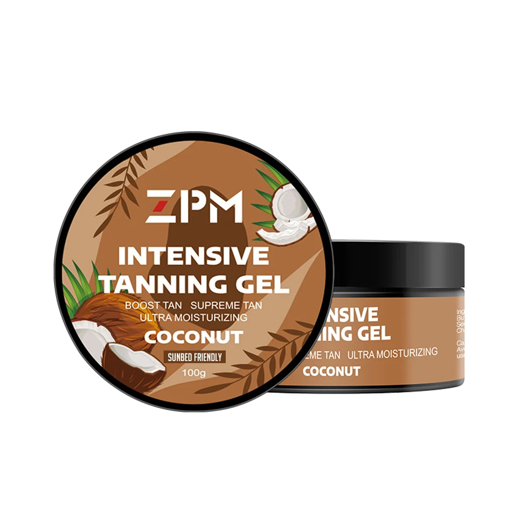 Natural Custom Long Lasting Deep Skin Tone Sunbed Friendly Body Bronzer Butter Tanning Gel Sunbed Tanning Accelerator