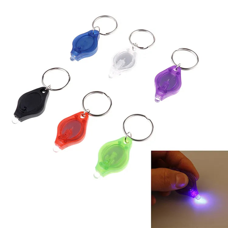 Novedades 2026 Para Importar Custom Mini Led Black Light Torch Keyring Key Chains Keylight Bulk 395nm UV Led Keychain
