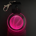 Blank Acrylic Keychain Rgb Colors Flashing Key Ring Led 3d Optical Mini Night Light Usb Cable Rechargeable Keyring for Business