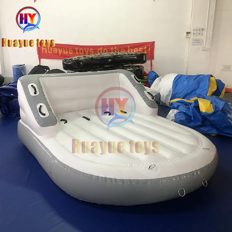 New 2-4 Persons Towable Tube for Boating Inflatable Water Sports Towable Boat for Adults Water Fun