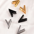 Evorte Surgical Customized V Letter Stainless Steel Ear Weight Hanger Ear Expander Plug Tunnel Lobe Piercing Earring Body