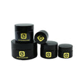 Small Empty UV Black Glass Cosmetic Container Glass Jars for Face Cream