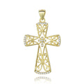 POLIVA Classic 925 Sterling Silver Jewelry Pendants K Gold Plating Vintage Cross Hollow Pendant