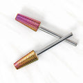 Professional Nail Drill Bit Volcano 5xc Taperd Mermaid Super Cut Custom Logo Efile Tungsten 5 in 1 Pink Carbide Nail Drill Bit