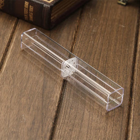 Promo Transparent Pencil Plastic Pen Case Clear Gift Box