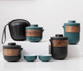 Customized Colorful Chinese Tea Set Kung Fu Porcelain Handmade Ceramic Tea Set Travel Teapot