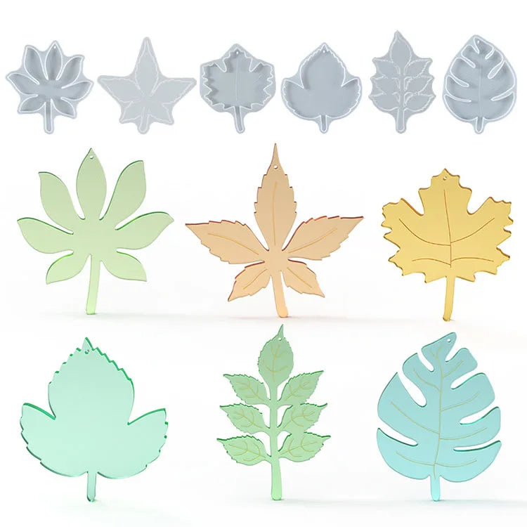YS Maple Leaf Silicone Molds Epoxy Resin Molds Casting Coaster DIY Coasters Mould Jewelry Making Tools Make Handmade Jewelry