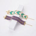 2025 Luxury Boho Jewelry Geometric Wide Band Seed Bead Arrow Miyuki Weave Adjustable Bracelets