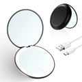 Professional Led Makeup Mirror Customized Led Pocket Mirror Portable Metal Hand-held Makeup Mirror