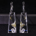 C8208 Abiding Landscape Half Moon Faceted Oval Cut 4x6mm Milky Blue Moonstone Moonlit Scene Solitaire Hoop Drop Earrings S925