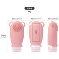 Trending Products 2-in-1 100ml Eco Friendly Refillable Easy to Squeeze Silicone Travel Bottles With Facial Brush for Toiletries