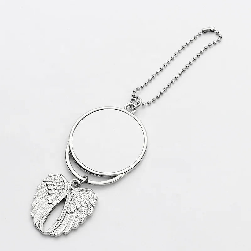 Sublimation Blank Angel Wing Car Hanger  Sublimation Alloy Christmas Ornament