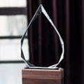 Blank Awards Crystal Trophy with Wooden Base  MH-NJ0144
