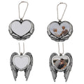 Handheld Love Pendant Christmas Decorations Sublimation Blank Car Hanging Ornament for Tree & Ball Decorations
