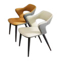 Modern Nordic Leather Stainless Steel Adjustable Dining Chair for Hotel Bathroom Home Use Luxury Restaurant Furniture