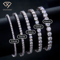 Wholesale Men's and Women's S925 Sterling Silver Tennis Chain Bracelet VVS Lab Moissanite Mossanite Hip Hop Style for Gifts