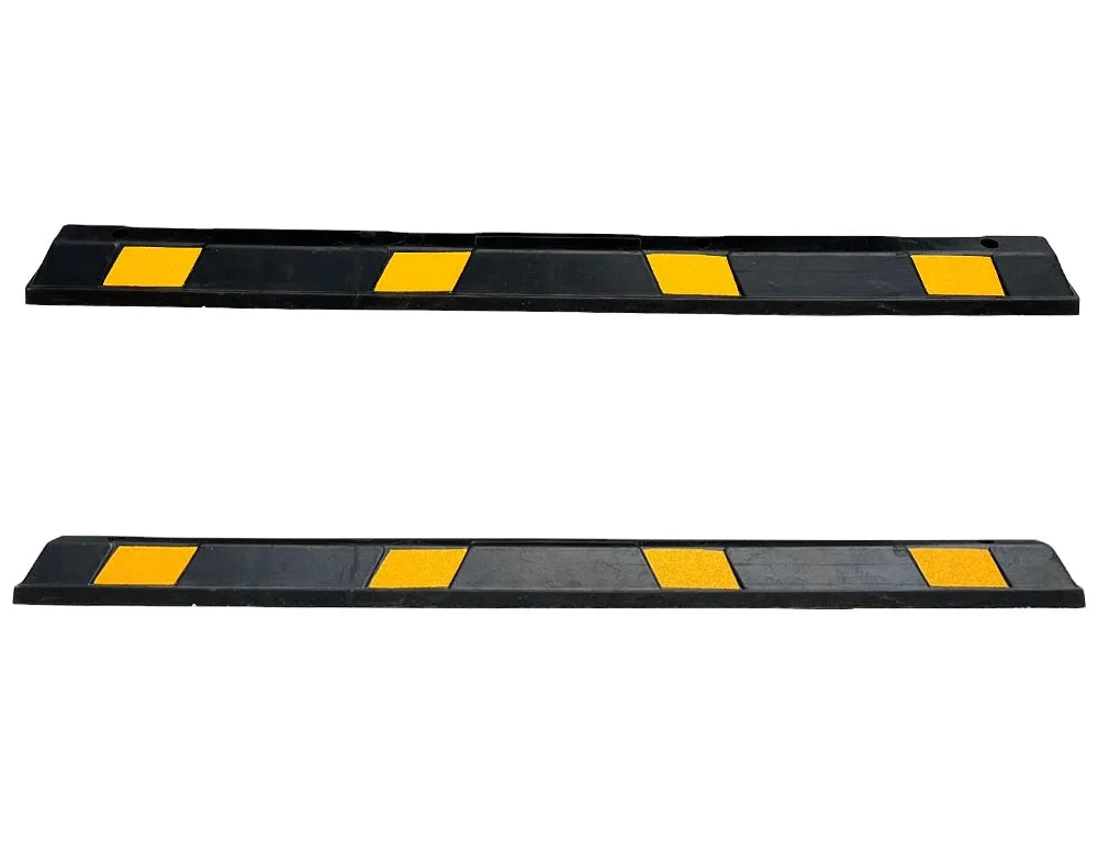 165cm / 183cm Heavy Rubber Reflective Car Stopper REFLECTIVE Speed Bump Packing Lot  Wheel Stopper Ramp